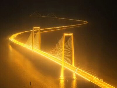 High Power LED Power Supply Lighting Shenzhong Link Bridge - Large-Scale Infrastructure LED Driver Application
